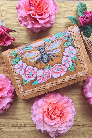 Butterfly Crossbody Bag - Tan