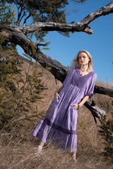 Daisy Boho Dress - Lilac - Preorder