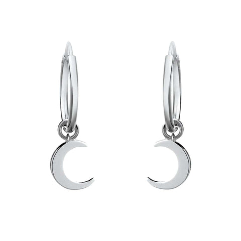 Waning Moon Moonstone Studs