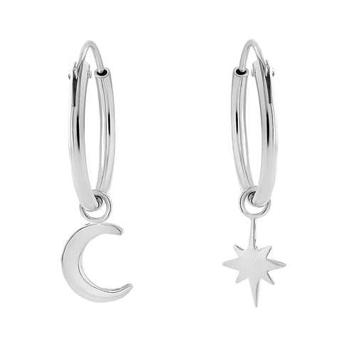 Waning Moon Moonstone Studs