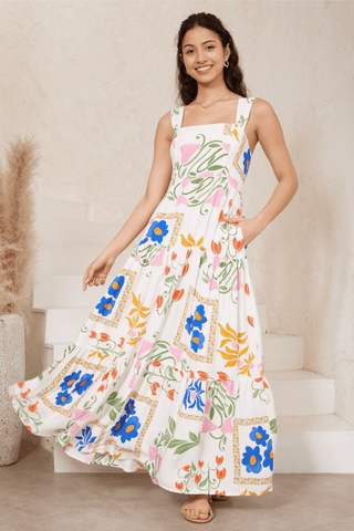 Henna Maxi Dress - Birdcage Floral