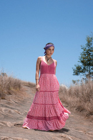 Lavender Maxi Dress - Magenta - Preorder