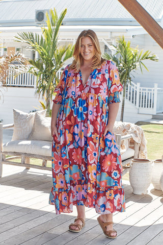 Carmen Maxi Dress - Peach Island