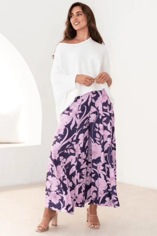 Yasmin Maxi Skirt - White Floral