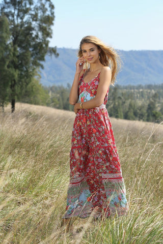 Hannah Maxi Dress - Rococco Red - Preorder
