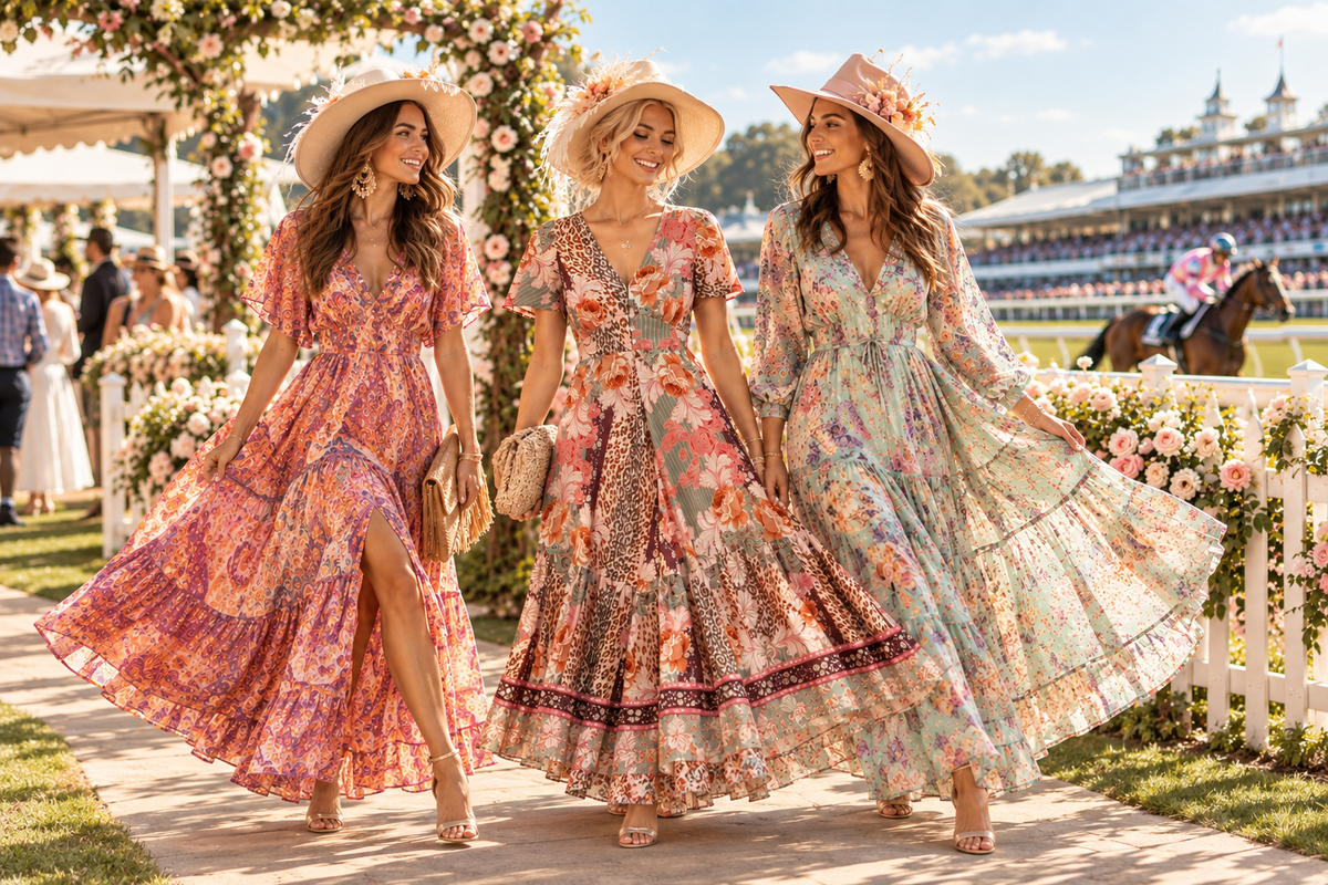 What to Wear to the Races: Boho Spring Racing Outfits