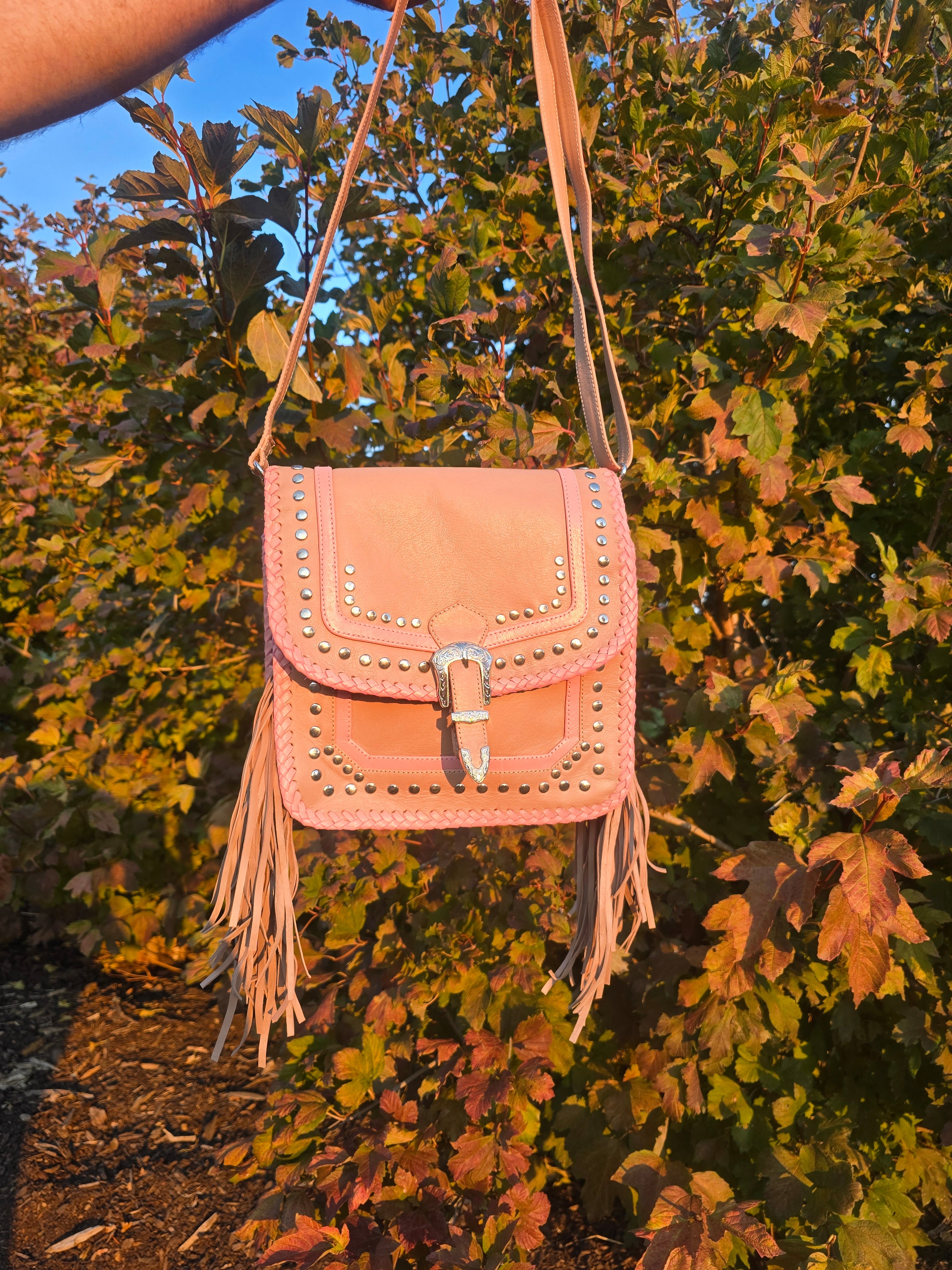 Rosa Fringe Bohemian Leather Crossbody Bag