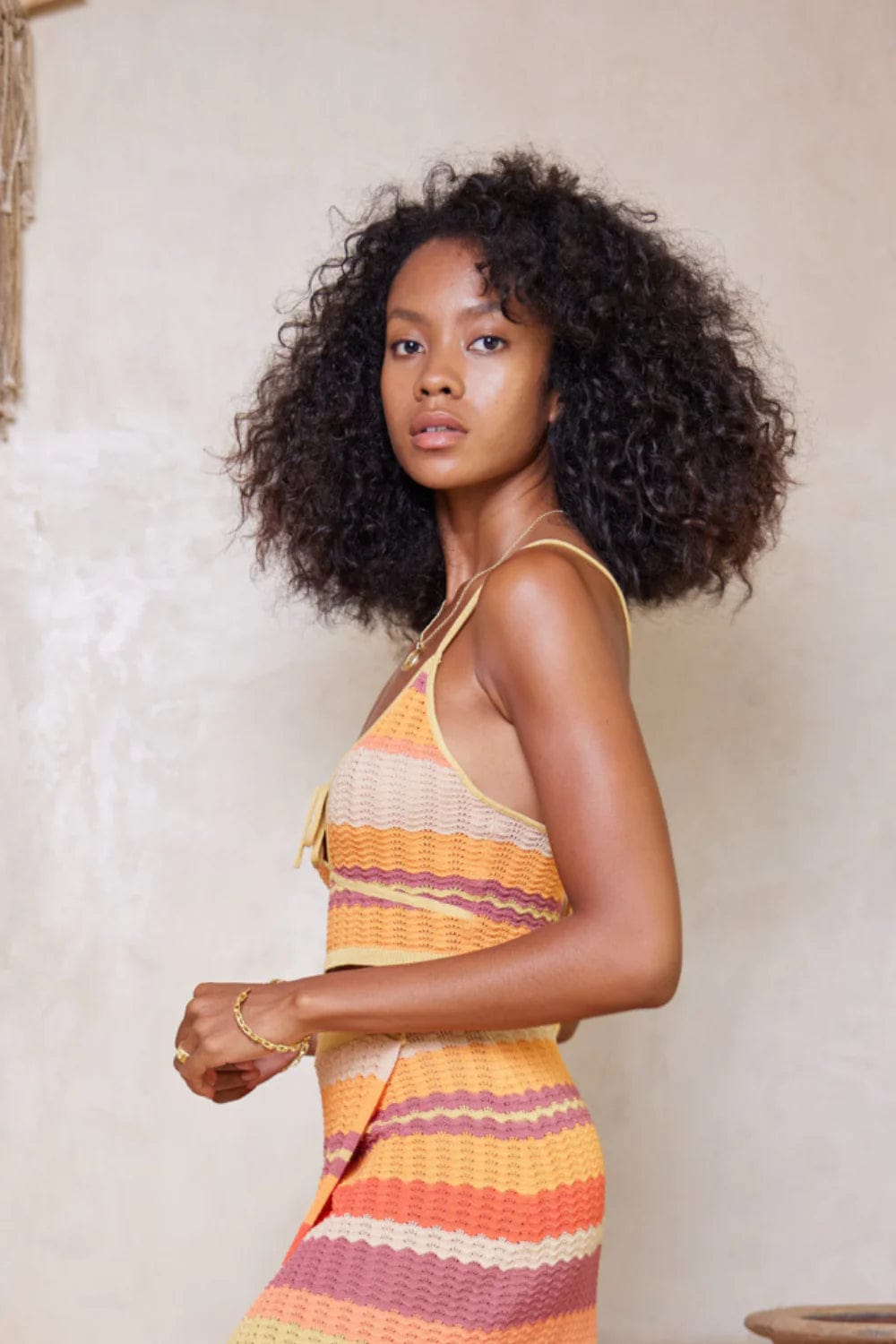 Leilani Demi Crop Top - Sunset Stripe