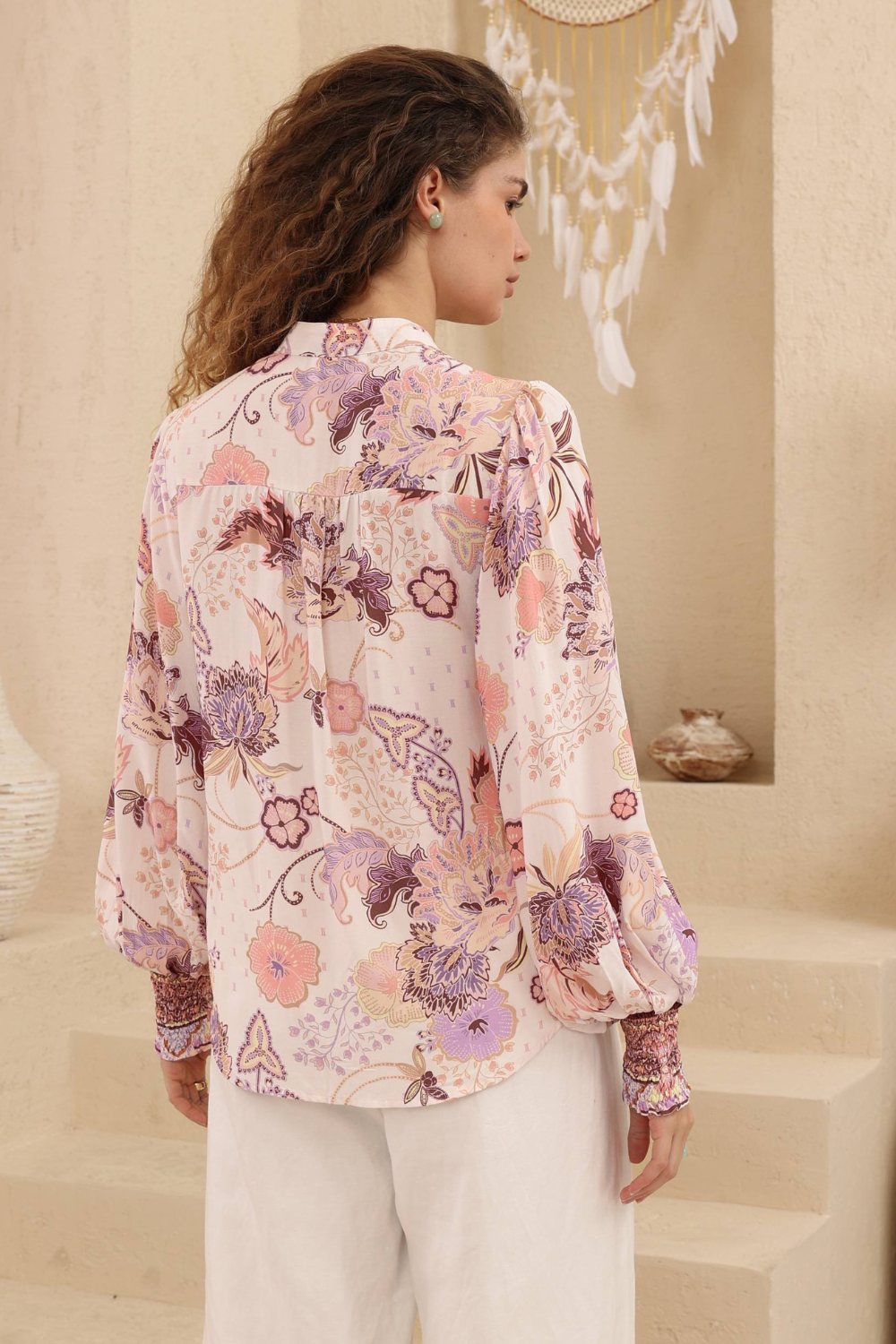 Amara Blouse – Blush Meadow