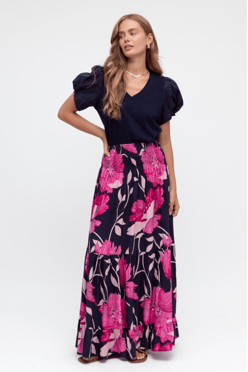 Ambi Maxi Skirt - Midnight Floral