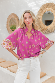 Arden Blouse - Bee Orchid