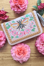 Bumble Bee Wallet - Cream/Tan