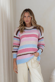 Chalet Stripe Slouch Knit Sweater