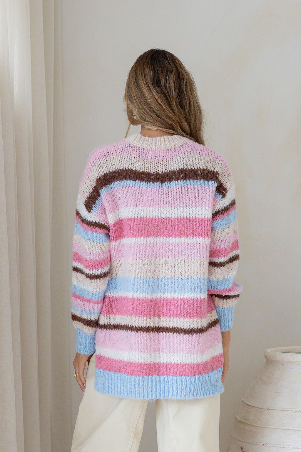 Chalet Stripe Slouch Knit Sweater