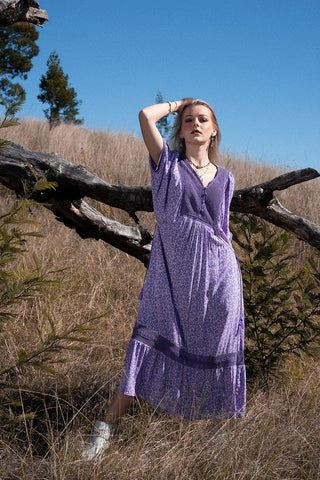 Lavender Maxi Dress - Magenta - Preorder