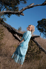 Daisy Boho Dress - Turquoise - Preorder
