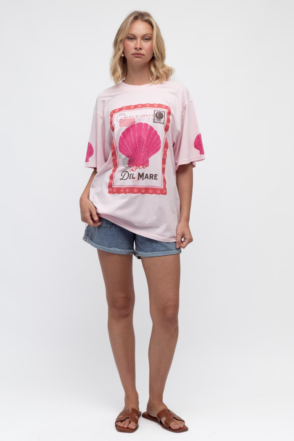 Del Mare Postcard Tee - Pink