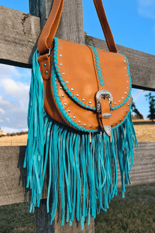 Cowgirl Cowhide Bag - Nat/Fuchsia