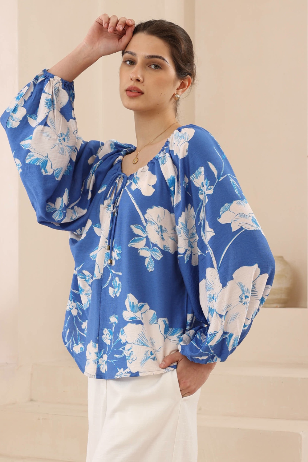Heaven Blue Floral Blouse