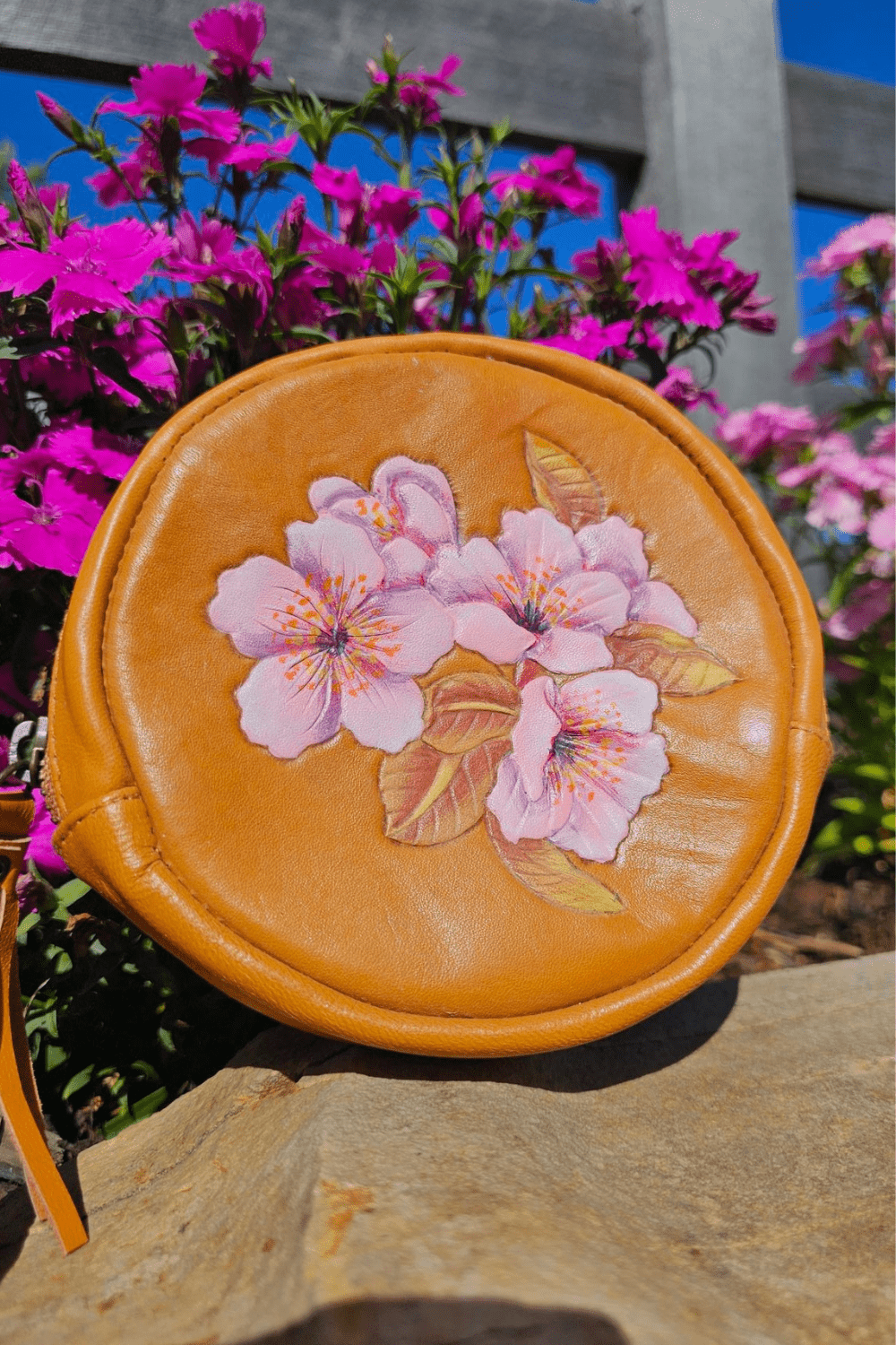 Hibiscus Round Purse - SAMPLE