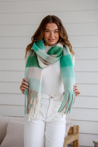 Everly Snuggly Scarf - Checked Tassel