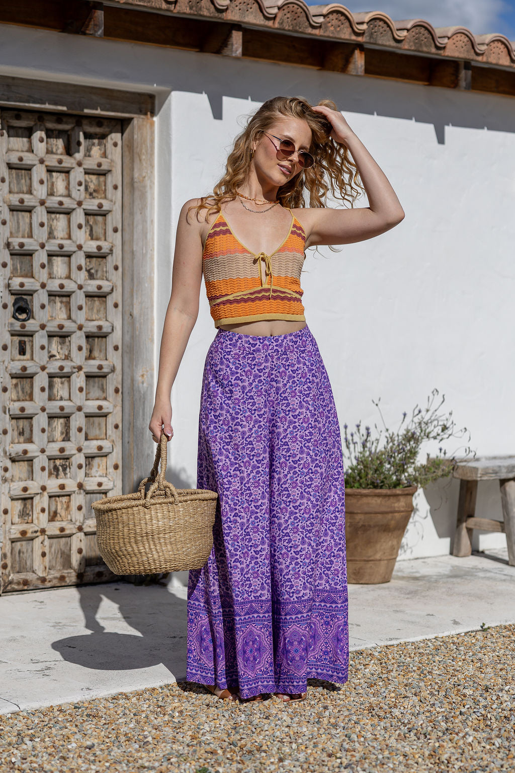 Bloom Wide-Leg Pants - Wisteria