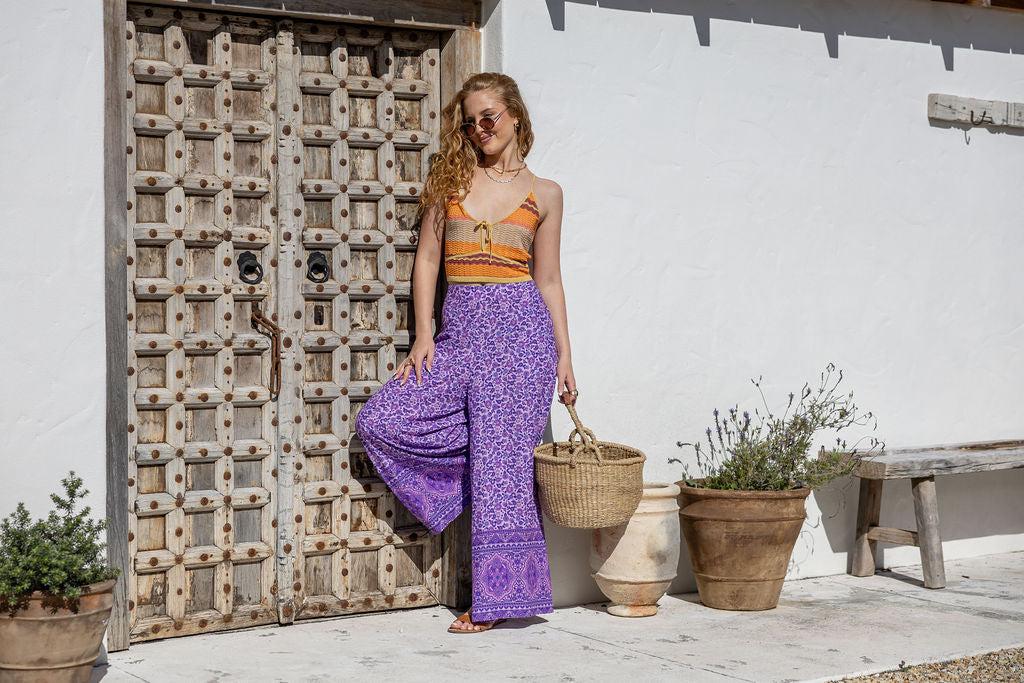 Bloom Wide-Leg Pants - Wisteria