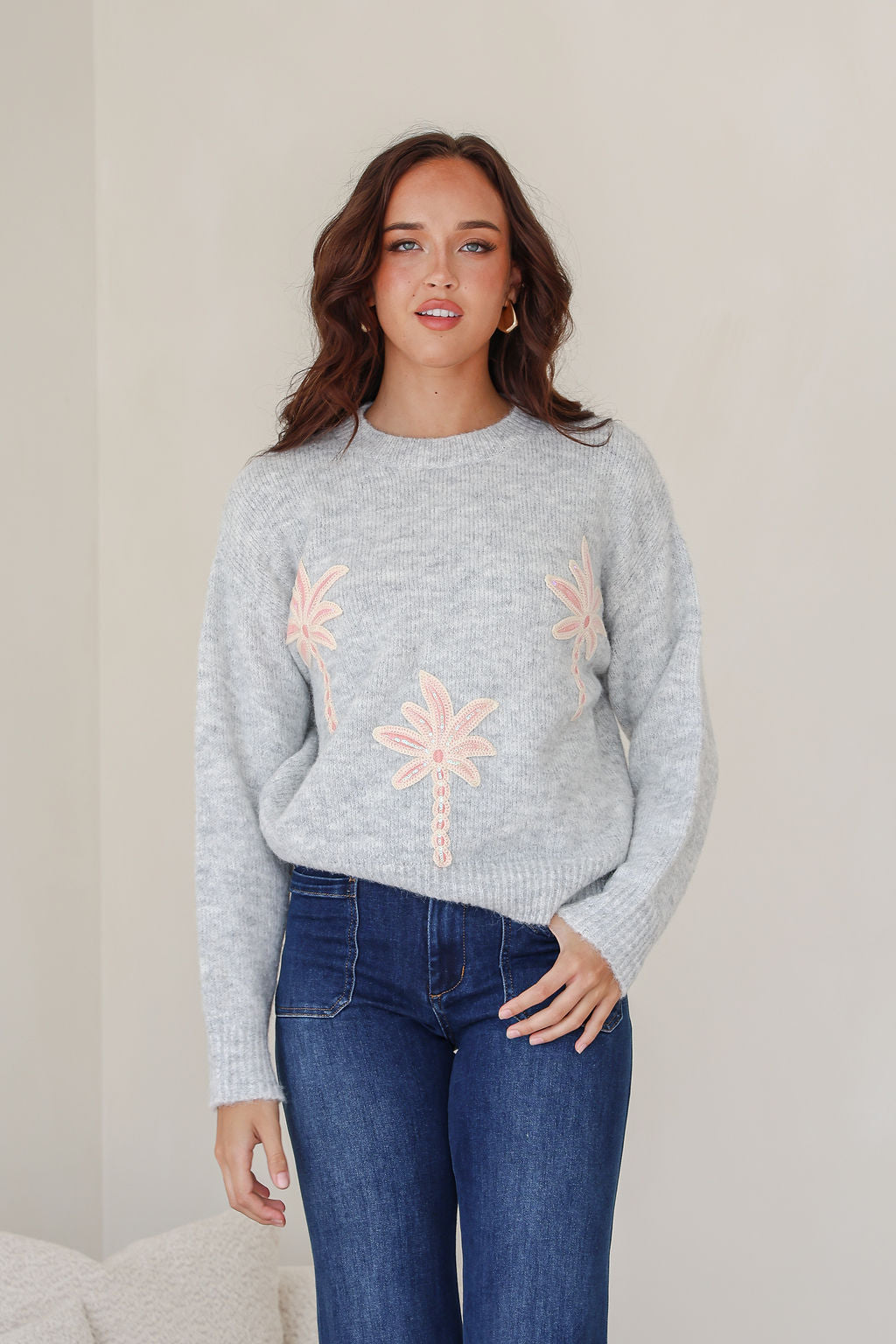 Palm Springs Knit - Light Grey
