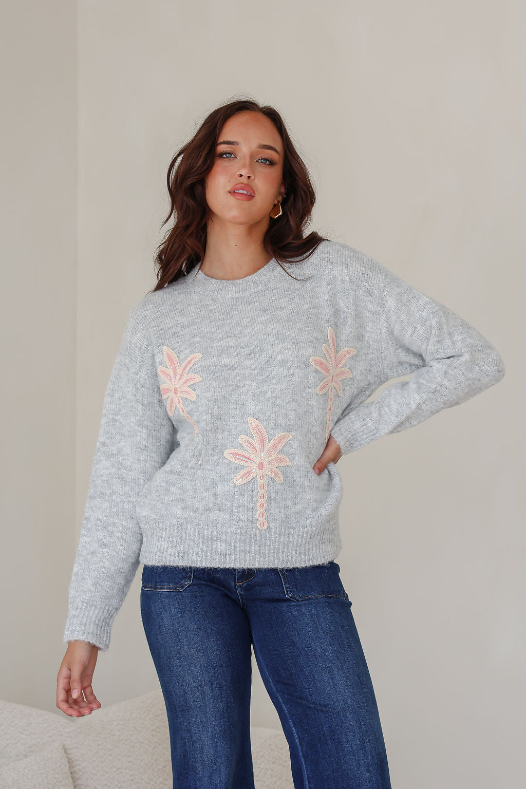 Palm Springs Knit - Light Grey