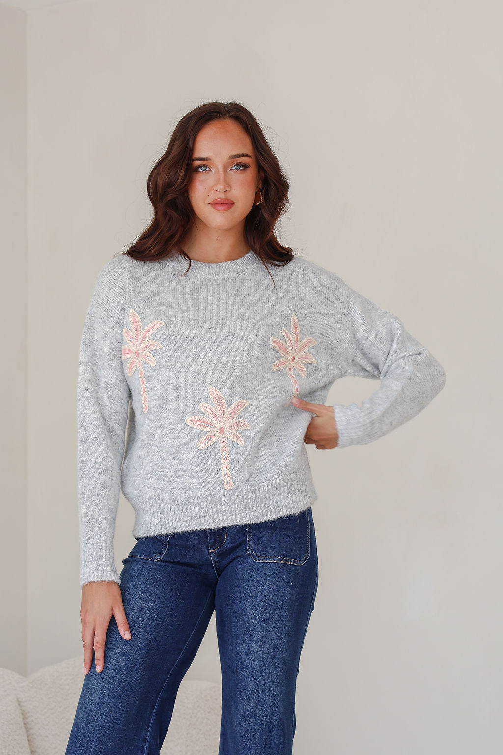 Palm Springs Knit - Light Grey