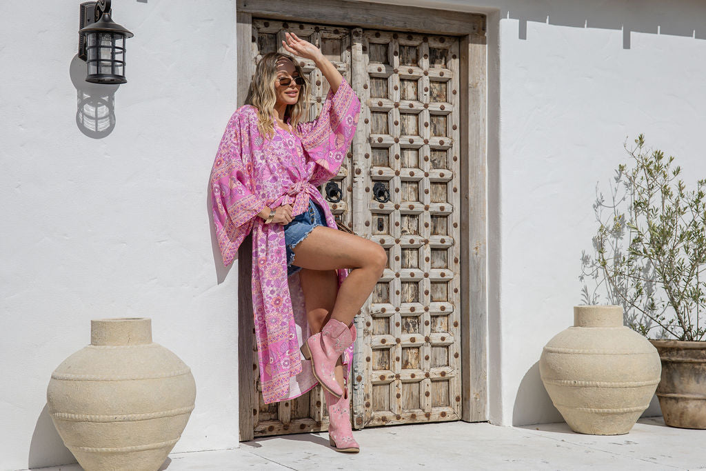 Wildflower Kimono – Pink Bloom