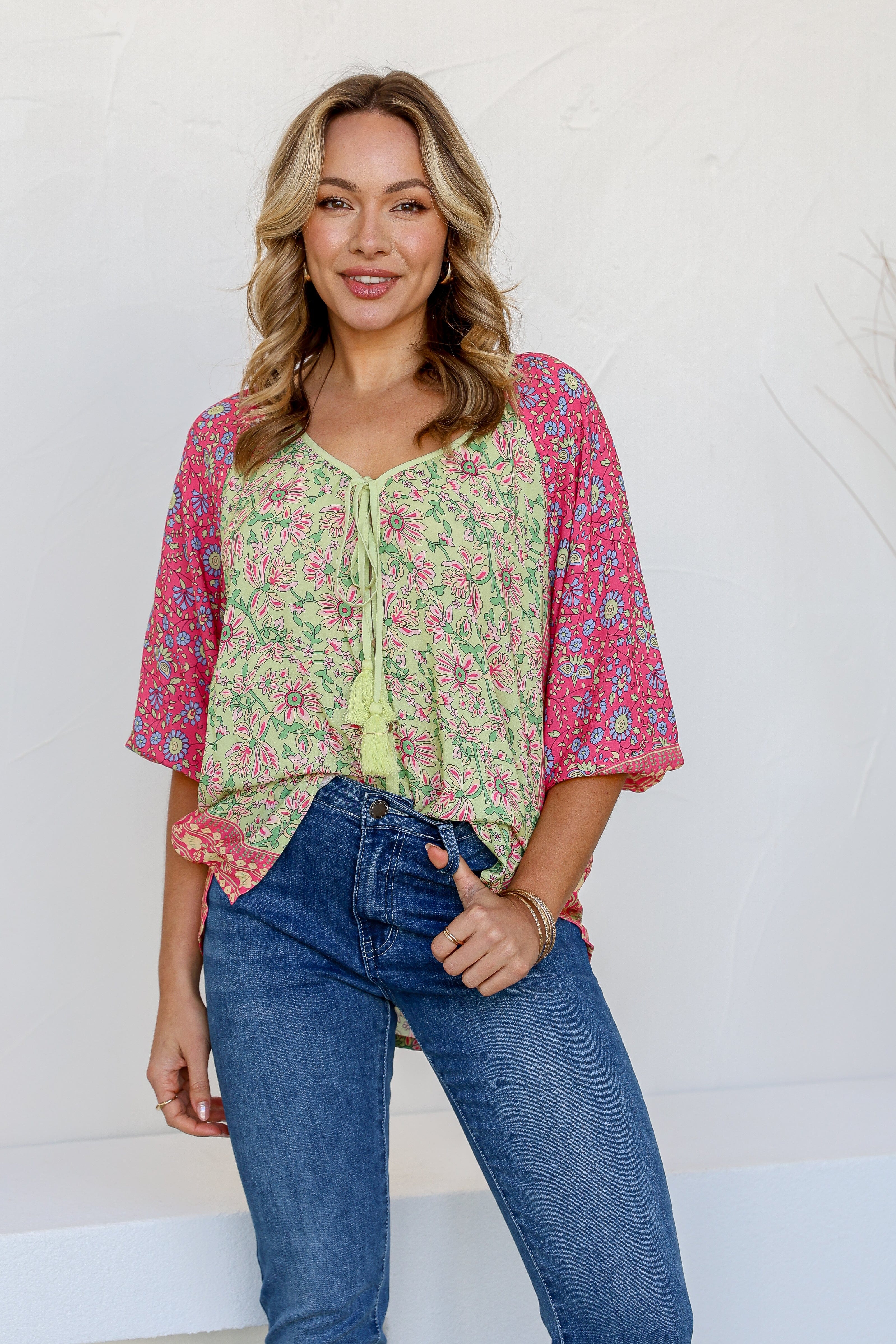 Parisian Pant & Top Set - Soft Green/Pink