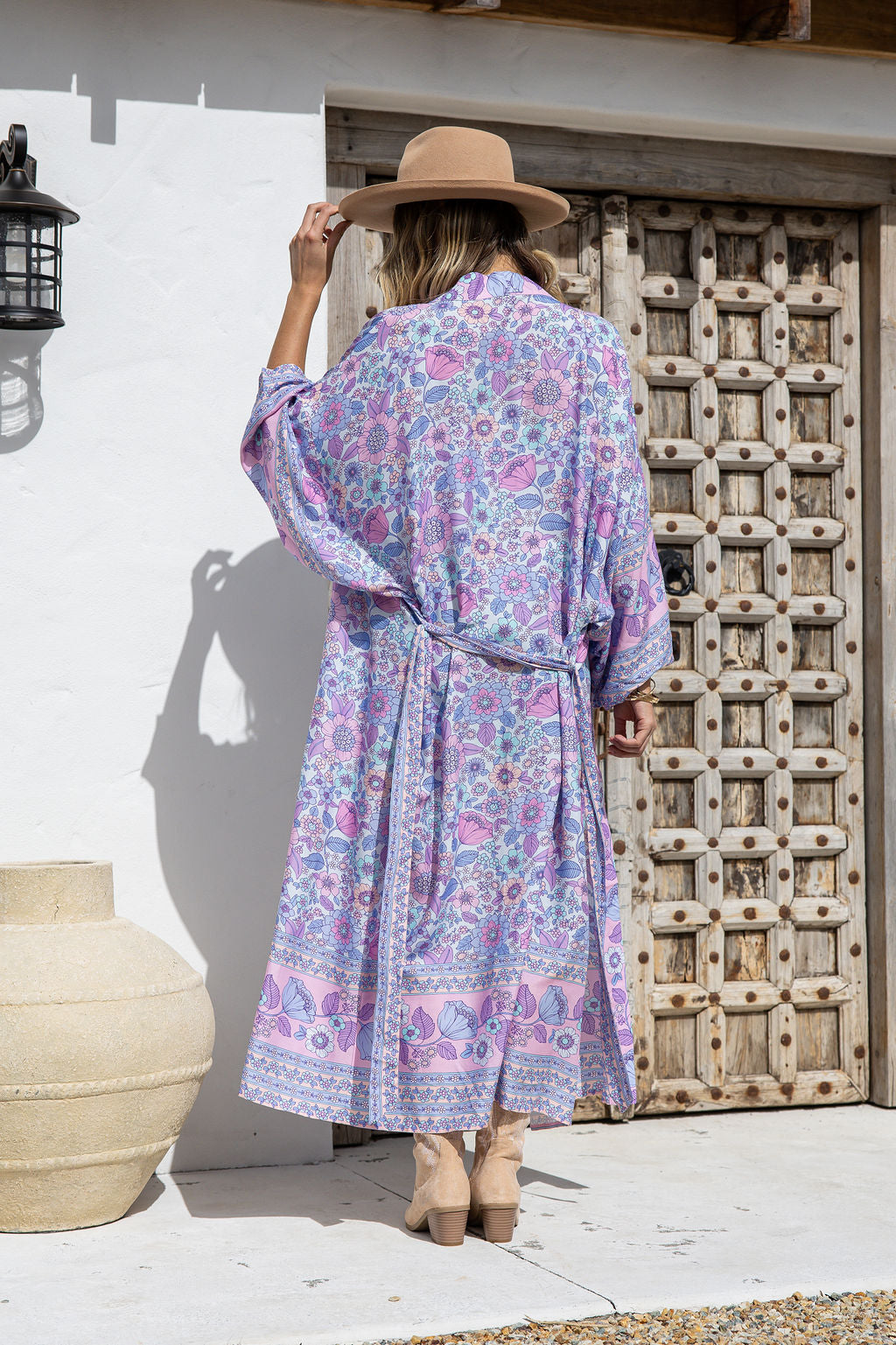 Wildflower Kimono – Lilac & Blue Skies
