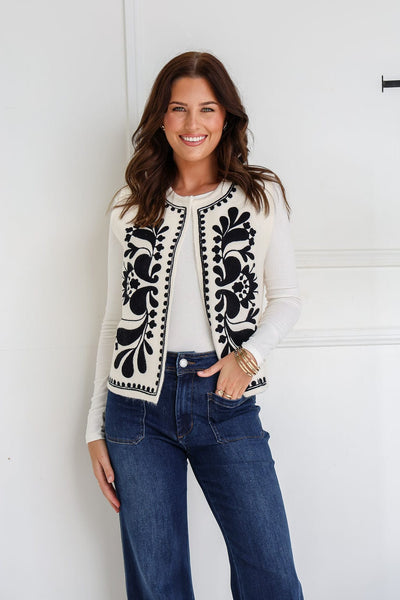 Serenity Opera Vest - Cream | Boho Chic Wool Blend Layering Vest