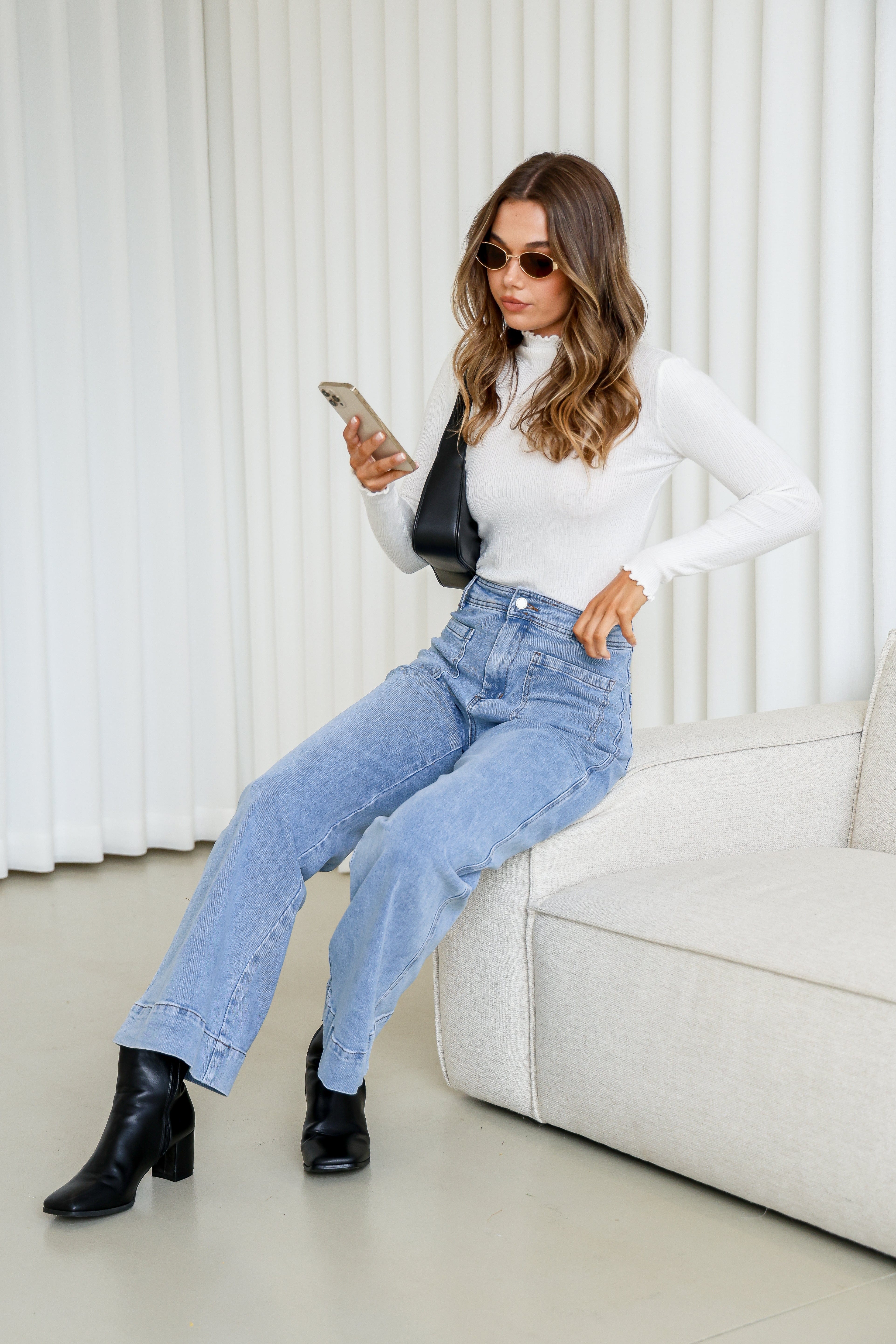 Hunter Jeans Front Pocket Straight Leg - Blue