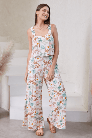 Roses Playsuit - Apricot Blossom