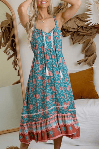Mahi Lennon Mini Dress - Sage Paisley