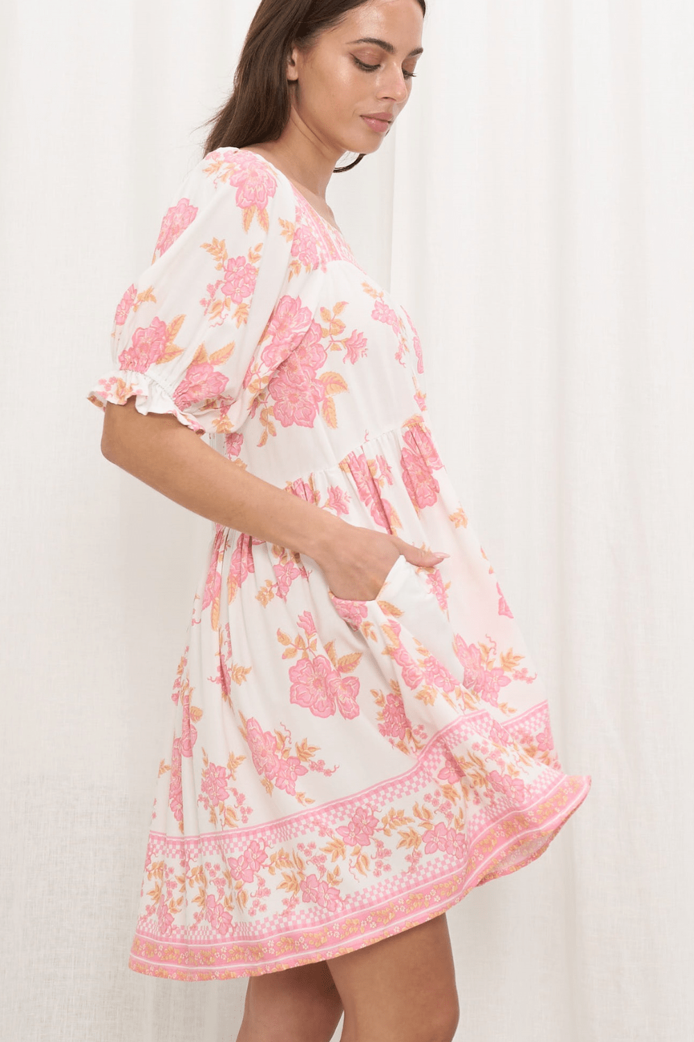 Lola Mini Dress - Pink Floral