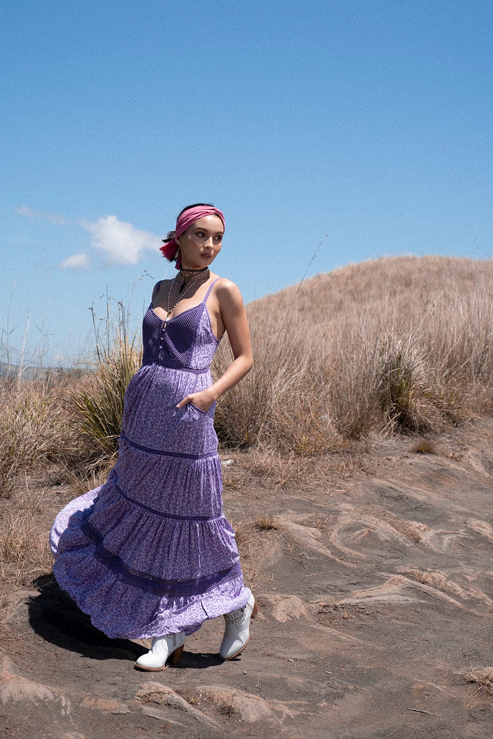 Jasmine Strappy Dress - Lilac - Preorder