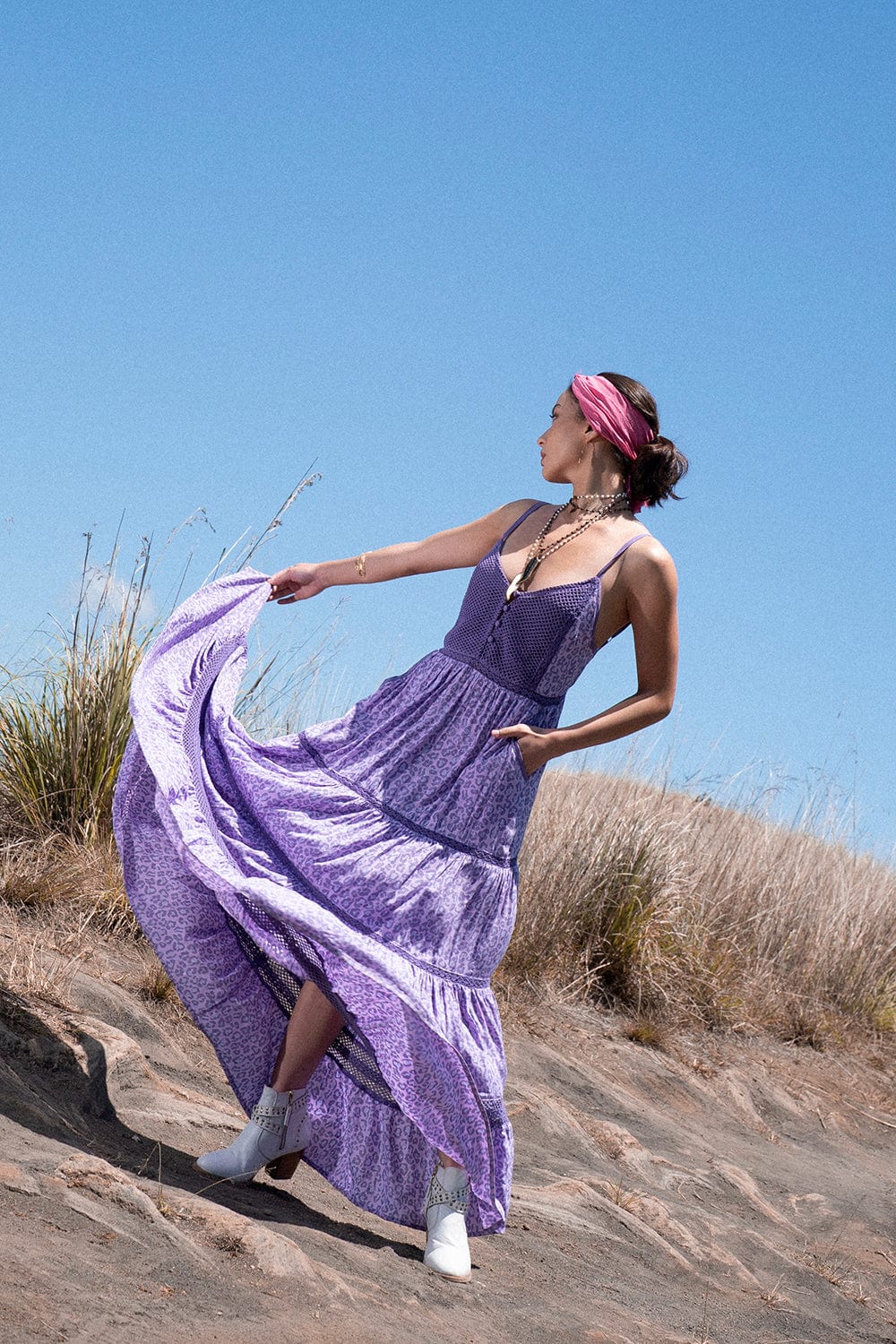 Jasmine Strappy Dress - Lilac - Preorder