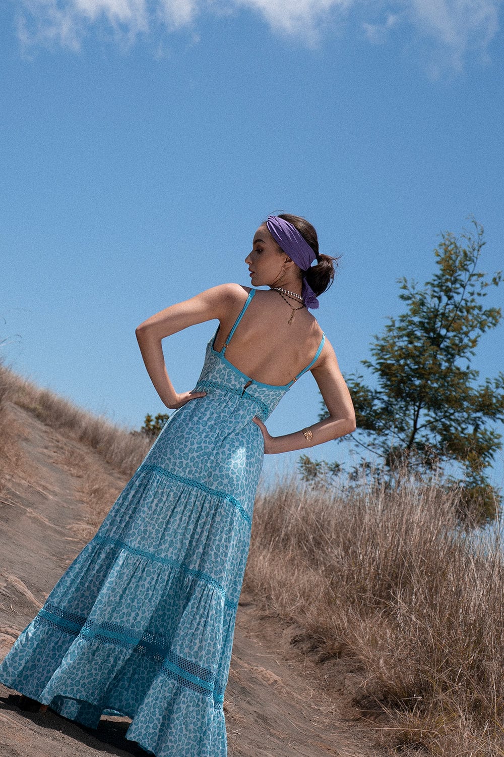 Jasmine Strappy Dress - Turquoise - Preorder