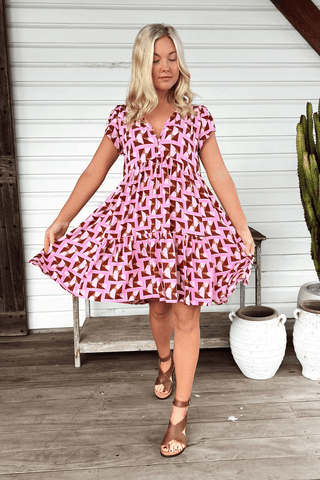 Cherry Blossom Maxi Dress - Soft Pink
