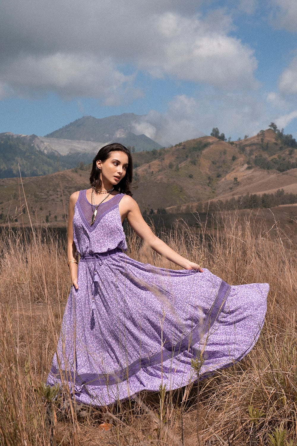 Lily Maxi Skirt - Lilac - Preorder