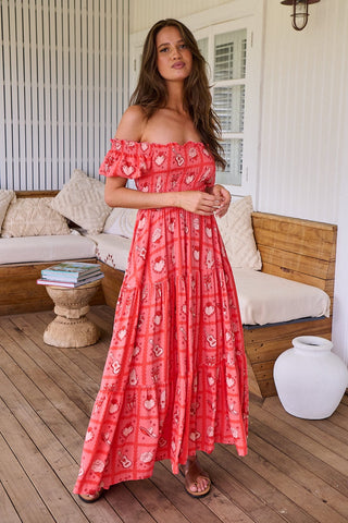 Pishon Kimono Dress - Rococco Red - Preorder