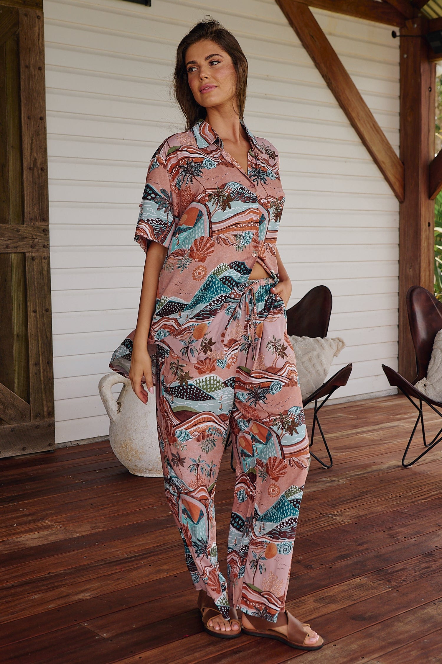 Cici Pants - Lakeside Serenity