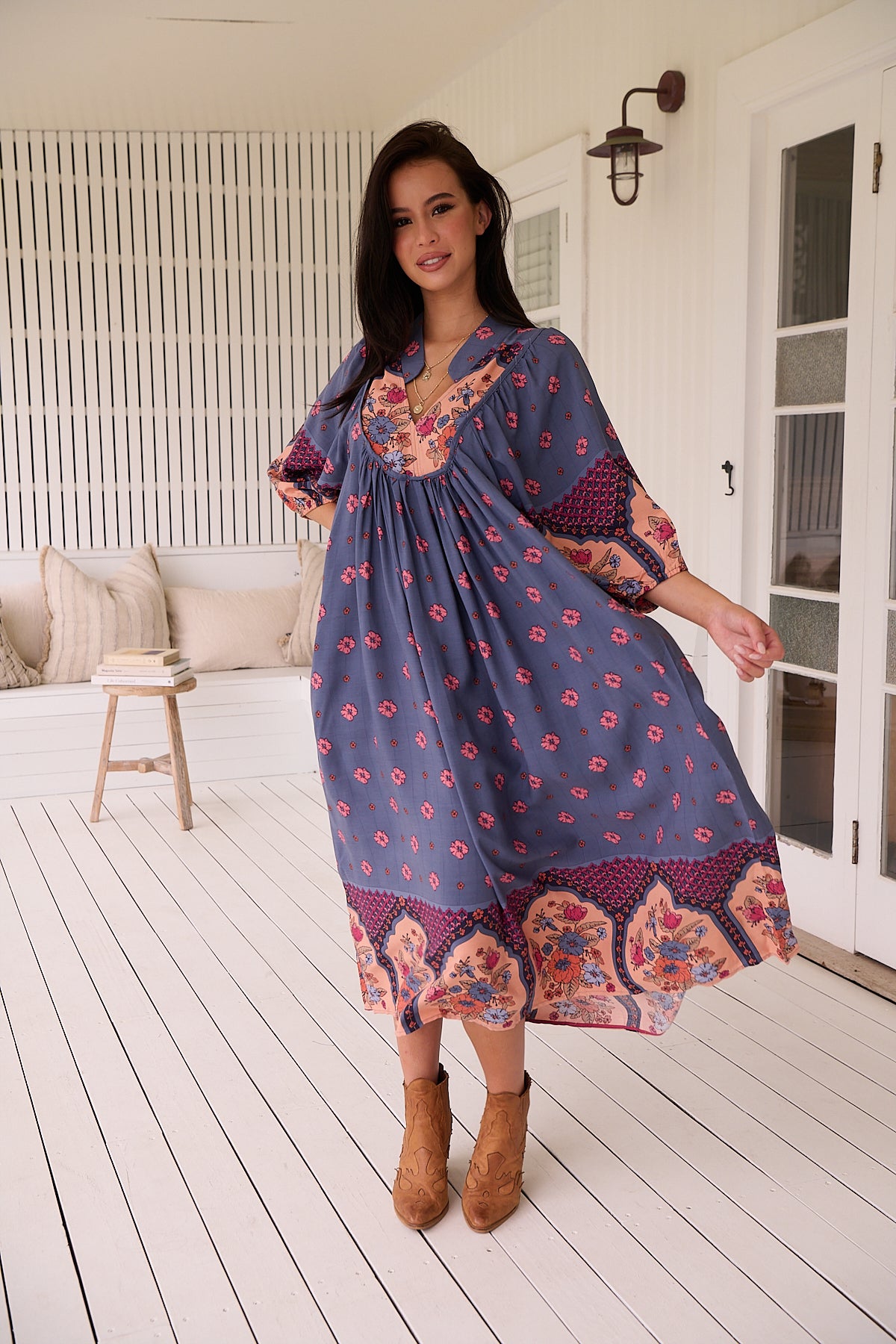 Boheme Midi Dress - Laney