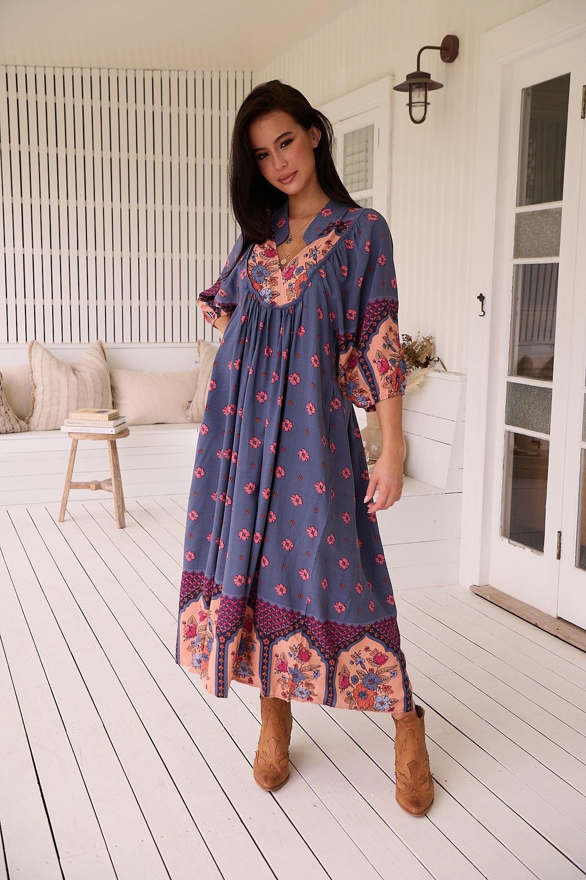 Boheme Midi Dress - Laney