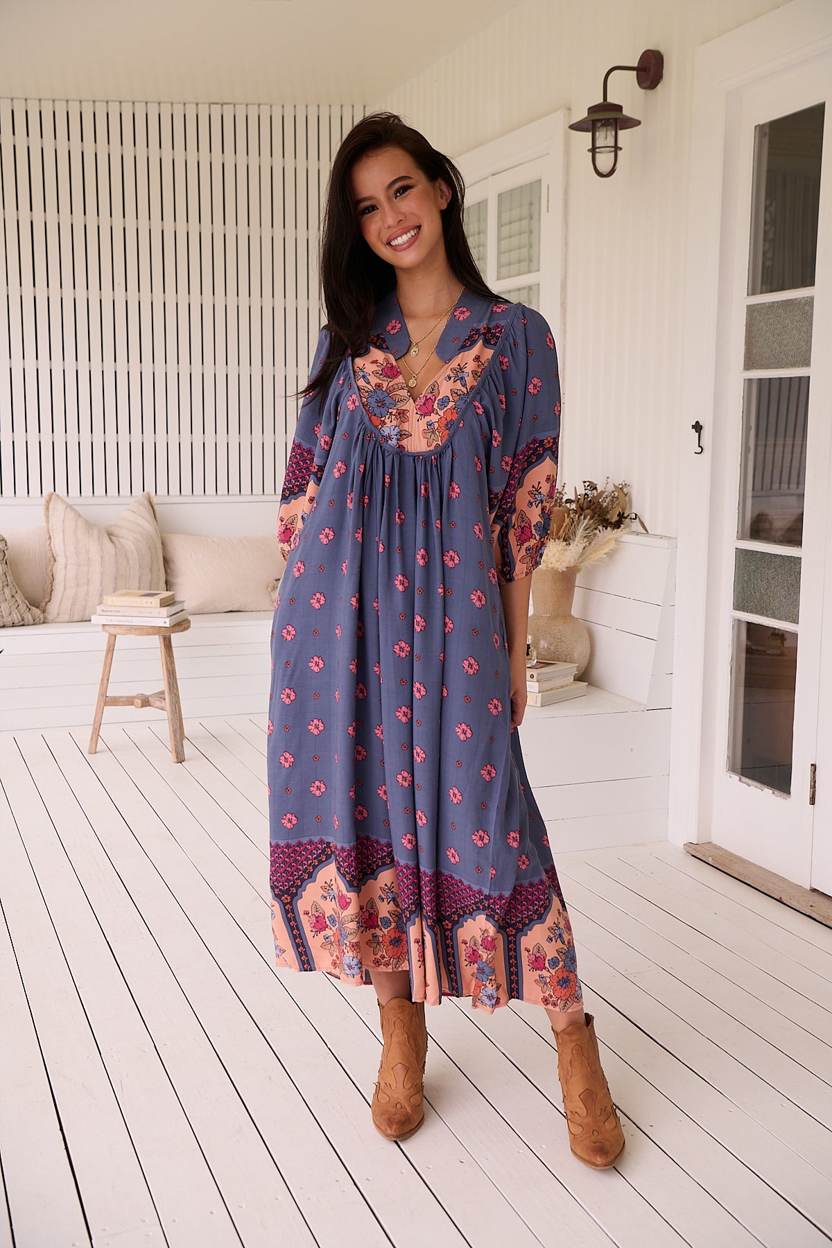 Boheme Midi Dress - Laney