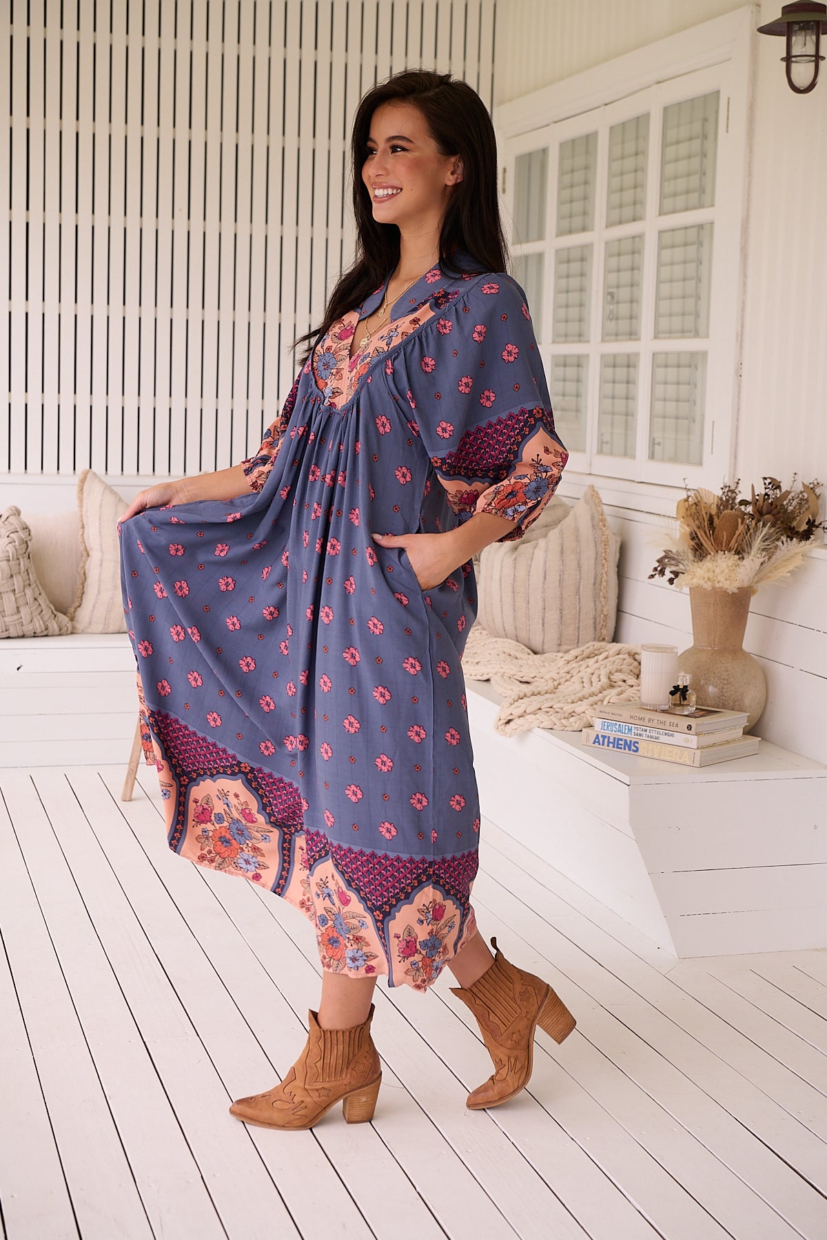 Boheme Midi Dress - Laney