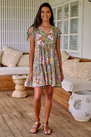 Layla Maxi Dress - Mint Floral
